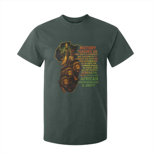 Haile Selassie Quotes T Shirt For Kid History Teaches Us That Unity Is Strength Rasta Lions of Judah TS11 Dark Forest Green Print Your Wear