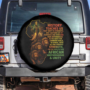 Haile Selassie Quotes Spare Tire Cover History Teaches Us That Unity Is Strength Rasta Lions of Judah TS11 No hole Black Print Your Wear