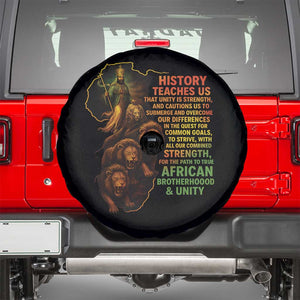 Haile Selassie Quotes Spare Tire Cover History Teaches Us That Unity Is Strength Rasta Lions of Judah TS11 Black Print Your Wear