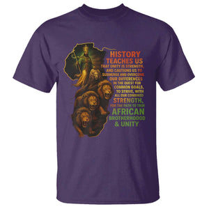 Haile Selassie Quotes T Shirt History Teaches Us That Unity Is Strength Rasta Lions of Judah TS11 Purple Print Your Wear