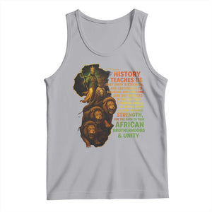 Haile Selassie Quotes Tank Top History Teaches Us That Unity Is Strength Rasta Lions of Judah TS11 Athletic Heather Print Your Wear