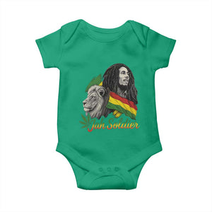 Jah Soldier Baby Onesie Lion Of Judah Reggae Rastafari Flag TS11 Irish Green Print Your Wear