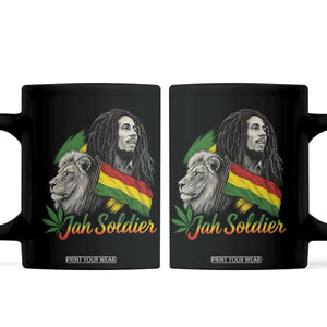 Jah Soldier Coffee Mug Lion Of Judah Reggae Rastafari Flag TS11 Black Print Your Wear