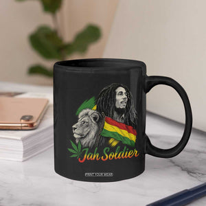 Jah Soldier Coffee Mug Lion Of Judah Reggae Rastafari Flag TS11 Print Your Wear