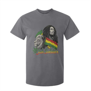 Jah Soldier T Shirt For Kid Lion Of Judah Reggae Rastafari Flag TS11 Charcoal Print Your Wear
