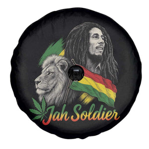 Jah Soldier Spare Tire Cover Lion Of Judah Reggae Rastafari Flag TS11 Print Your Wear