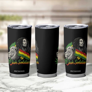 Jah Soldier Tumbler Cup Lion Of Judah Reggae Rastafari Flag TS11 Print Your Wear