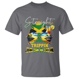 Straight Trippin Jamaica T Shirt Family Squad Summer Vacation TS11 Charcoal Print Your Wear