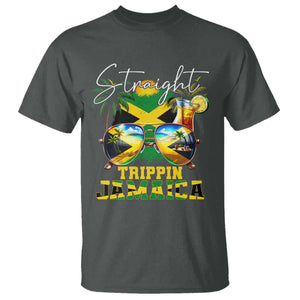Straight Trippin Jamaica T Shirt Family Squad Summer Vacation TS11 Dark Heather Print Your Wear