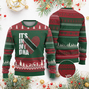 Its In My DNA Trinidadian And Tobagonian Ugly Christmas Sweater Trinidad And Tobago Flag TS11 Red Green Print Your Wear