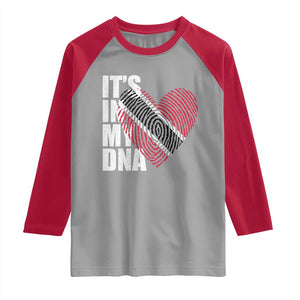 Its In My DNA Trinidadian And Tobagonian Raglan Shirt Trinidad And Tobago Flag TS11 Sport Gray Red Print Your Wear