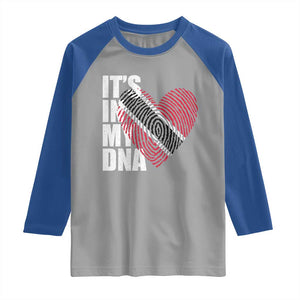 Its In My DNA Trinidadian And Tobagonian Raglan Shirt Trinidad And Tobago Flag TS11 Sport Gray Royal Print Your Wear