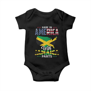 Made In America With Jamaica Parts Baby Onesie Jamaican American TS11 Black Print Your Wear