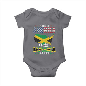 Made In America With Jamaica Parts Baby Onesie Jamaican American TS11 Charcoal Print Your Wear