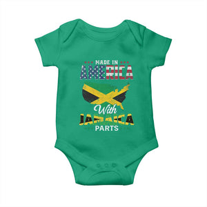 Made In America With Jamaica Parts Baby Onesie Jamaican American TS11 Irish Green Print Your Wear