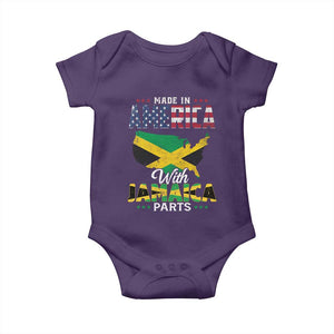 Made In America With Jamaica Parts Baby Onesie Jamaican American TS11 Purple Print Your Wear
