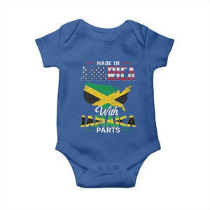 Made In America With Jamaica Parts Baby Onesie Jamaican American TS11 Royal Blue Print Your Wear