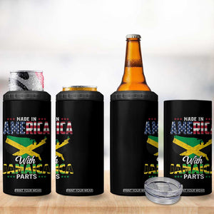 Made In America With Jamaica Parts 4 in 1 Can Cooler Tumbler Jamaican American TS11 Print Your Wear