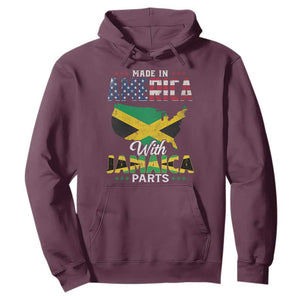 Made In America With Jamaica Parts Hoodie Jamaican American TS11 Maroon Print Your Wear