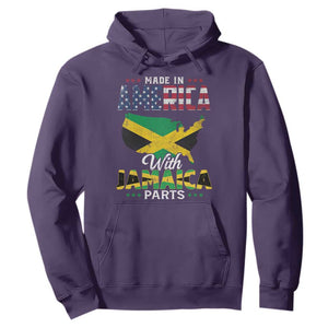 Made In America With Jamaica Parts Hoodie Jamaican American TS11 Purple Print Your Wear