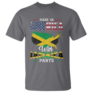 Made In America With Jamaica Parts T Shirt Jamaican American TS11 Charcoal Print Your Wear
