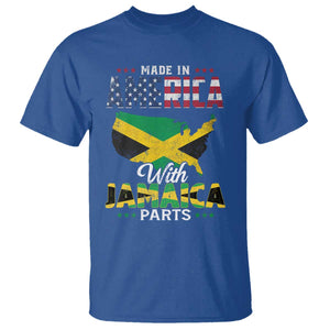 Made In America With Jamaica Parts T Shirt Jamaican American TS11 Royal Blue Print Your Wear