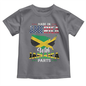 Made In America With Jamaica Parts Toddler T Shirt Jamaican American TS11 Charcoal Print Your Wear