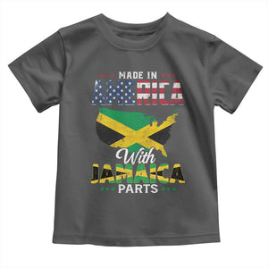Made In America With Jamaica Parts Toddler T Shirt Jamaican American TS11 Dark Heather Print Your Wear