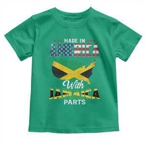 Made In America With Jamaica Parts Toddler T Shirt Jamaican American TS11 Irish Green Print Your Wear