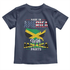 Made In America With Jamaica Parts Toddler T Shirt Jamaican American TS11 Navy Print Your Wear