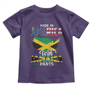 Made In America With Jamaica Parts Toddler T Shirt Jamaican American TS11 Purple Print Your Wear