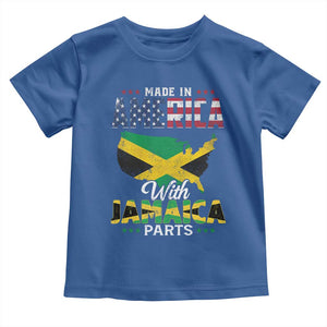Made In America With Jamaica Parts Toddler T Shirt Jamaican American TS11 Royal Blue Print Your Wear