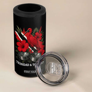 Trinidadian and Tobagonian Pride 4 in 1 Can Cooler Tumbler Trinidadian Roots Scarlet Ibis Steelpans TS11 Print Your Wear