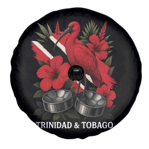 Trinidadian and Tobagonian Pride Spare Tire Cover Trinidadian Roots Scarlet Ibis Steelpans TS11 Print Your Wear