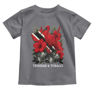 Trinidadian and Tobagonian Pride Toddler T Shirt Trinidadian Roots Scarlet Ibis Steelpans TS11 Charcoal Print Your Wear