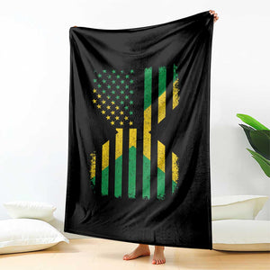 Jamaican American Distressed Patriotic Flag Throw Blanket TS11 Print Your Wear