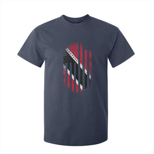 Trinidad And Tobago Trinidadian American Flag T Shirt For Kid TS11 Navy Print Your Wear