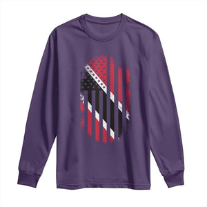 Trinidad And Tobago Trinidadian American Flag Long Sleeve Shirt TS11 Purple Print Your Wear
