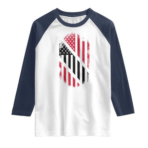 Trinidad And Tobago Trinidadian American Flag Raglan Shirt TS11 White Navy Print Your Wear