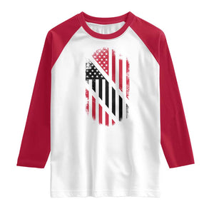 Trinidad And Tobago Trinidadian American Flag Raglan Shirt TS11 White Red Print Your Wear