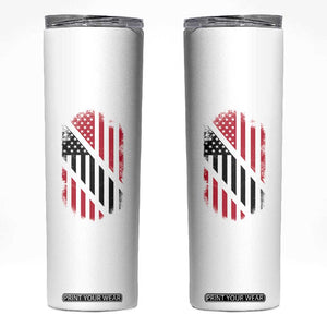 Trinidad And Tobago Trinidadian American Flag Skinny Tumbler TS11 White Print Your Wear