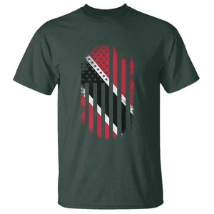 Trinidad And Tobago Trinidadian American Flag T Shirt TS11 Dark Forest Green Print Your Wear