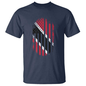 Trinidad And Tobago Trinidadian American Flag T Shirt TS11 Navy Print Your Wear