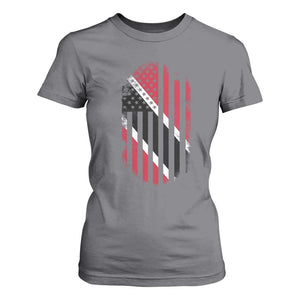 Trinidad And Tobago Trinidadian American Flag T Shirt For Women TS11 Charcoal Print Your Wear