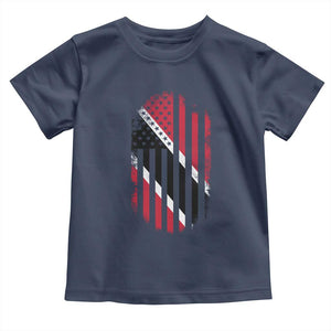 Trinidad And Tobago Trinidadian American Flag Toddler T Shirt TS11 Navy Print Your Wear