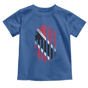 Trinidad And Tobago Trinidadian American Flag Toddler T Shirt TS11 Royal Blue Print Your Wear