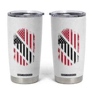 Trinidad And Tobago Trinidadian American Flag Tumbler Cup TS11 White Print Your Wear