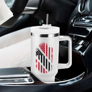 Trinidad And Tobago Trinidadian American Flag Tumbler With Handle TS11 Print Your Wear