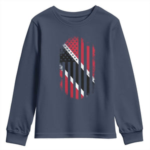 Trinidad And Tobago Trinidadian American Flag Youth Sweatshirt TS11 Navy Print Your Wear