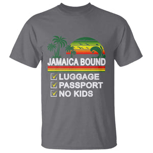 Jamaican Travel Vacation Trip T Shirt Jamaica Bound Luggage Passport No Kids TS11 Charcoal Print Your Wear
